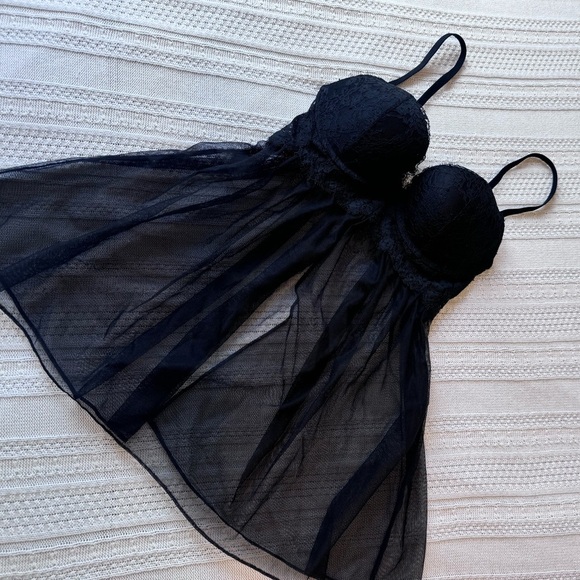 Other - Elegant Black Lace Babydoll